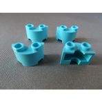 LEGO Orjinal Aksesuar Custom Cylinder Half 1 X 2 X 1 Tuğla Medium Azure Silindir