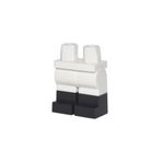 LEGO Orjinal Aksesuar Custom Minifigür Minifigure Legs Bacak Beyaz Pantolon Siyah Bot 1 Adet