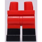 LEGO Orjinal Aksesuar Custom Minifigür Minifigure Legs Bacak Kırmızı Pantolon Siyah Bot 1 Adet