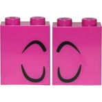 LEGO Orjinal Aksesuar Custom Moc Brick 1 X 2 X 2 Queen Watevra Kapalı Göz Tuğla