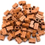 LEGO Orjinal Aksesuar Custom Moc Brick Modified 1 X 2 Masonry Tuğla Görünümlü Açık Kahverengi 4 Adet
