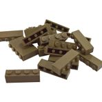 LEGO Orjinal Aksesuar Custom Moc Creator Brick 1 X 4 Tuğla Dark Tan Koyu Taba