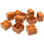 LEGO Orjinal Aksesuar Custom Moc Creator Brick 2 X 2 Tuğla Koyu Turuncu
