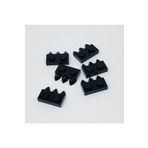 LEGO Orjinal Aksesuar Custom Plate Modified 1 X 2 3lü Pençe Diş Siyah Düz Tuğla