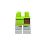 LEGO Orjinal Aksesuar Minifigür Minifigure Legs Bacak Fıstık Yeşili Önlüklü Gri Pantolon 1 Adet