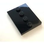 LEGO Orjinal Aksesuar Minifigür Tile Modified 3 X 4 Altlık Siyah Tuğla Fayans