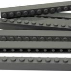 LEGO Orjinal Aksesuar Moc Custom Creator Brick 1 X 12 Tuğla Koyu Gri