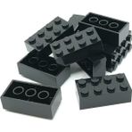 LEGO Orjinal Aksesuar Moc Custom Creator Brick 2 X 4 Tuğla Siyah