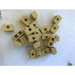 LEGO Orjinal Aksesuar Moc Custom Technic Brick 1 X 2 Axle Delikli Tuğla Taba Tan