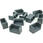 LEGO Orjinal Custom Aksesuar Creator Panel 1 X 2 X 1 Köşe Kutu Tuğla Koyu Gri