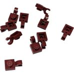 LEGO Orjinal Custom Aksesuar Plate Modified 1 X 1 Bordo Yatay Clipli Düz Tuğla