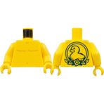 LEGO Orjinal Custom Minifigür Minifigure Gövde Torso Ördek Dövmeli Sarı Çıplak Vücut