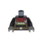 LEGO Orjinal Moc Aksesuar Custom Minifigür Minifigure Gövde Torso Siyah Arama Kurtarma Itfaiyeci
