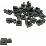 LEGO Orjinal Moc Aksesuar Plate Modified 1 X 1 Koyu Gri Yatay Clipli Düz Tuğla