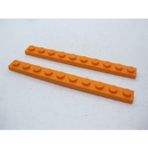 LEGO Orjinal Moc Custom Aksesuar Creator Plate 1 X 10 Düz Uzun Tuğla Turuncu