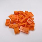 LEGO Orjinal Moc Custom Aksesuar Creator Plate 1 X 2 Düz Tuğla Turuncu