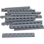LEGO Orjinal Moc Custom Aksesuar Creator Plate 1 X 8 Düz Tuğla Açık Gri