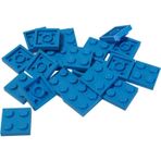 LEGO Orjinal Moc Custom Aksesuar Creator Plate 2 X 2 Düz Tuğla Dark Azure