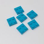 LEGO Orjinal Moc Custom Aksesuar Creator Plate 2 X 2 Düz Tuğla Medium Azure