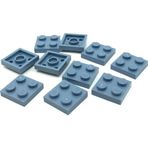 LEGO Orjinal Moc Custom Aksesuar Creator Plate 2 X 2 Düz Tuğla Sand Blue