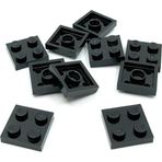 LEGO Orjinal Moc Custom Aksesuar Creator Plate 2 X 2 Düz Tuğla Siyah