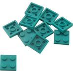 LEGO Orjinal Moc Custom Aksesuar Creator Plate 2 X 2 Düz Tuğla Turkuaz