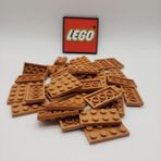 LEGO Orjinal Moc Custom Aksesuar Creator Plate 2 X 4 Düz Tuğla Açık Kahverengi