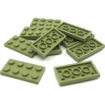 LEGO Orjinal Moc Custom Aksesuar Creator Plate 2 X 4 Düz Tuğla Asker Yeşili