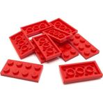 LEGO Orjinal Moc Custom Aksesuar Creator Plate 2 X 4 Düz Tuğla Kırmızı