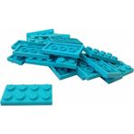 LEGO Orjinal Moc Custom Aksesuar Creator Plate 2 X 4 Düz Tuğla Medim Azure