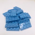 LEGO Orjinal Moc Custom Aksesuar Creator Plate 2 X 4 Düz Tuğla Medim Blue