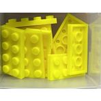 LEGO Orjinal Moc Custom Aksesuar Creator Plate 2 X 4 Düz Tuğla Neon Sarı