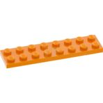 LEGO Orjinal Moc Custom Aksesuar Creator Plate 2 X 8 Düz Tuğla Açık Turuncu