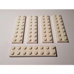 LEGO Orjinal Moc Custom Aksesuar Creator Plate 2 X 8 Düz Tuğla Beyaz