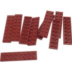 LEGO Orjinal Moc Custom Aksesuar Creator Plate 2 X 8 Düz Tuğla Bordo