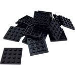 LEGO Orjinal Moc Custom Aksesuar Creator Plate 4 X 4 Kare Düz Tuğla Siyah