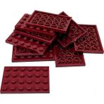 LEGO Orjinal Moc Custom Aksesuar Creator Plate 4 X 6 Düz Tuğla Bordo