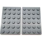 LEGO Orjinal Moc Custom Aksesuar Creator Plate 4 X 6 Düz Tuğla Koyu Gri