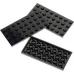 LEGO Orjinal Moc Custom Aksesuar Creator Plate 4 X 8 Düz Tuğla Siyah