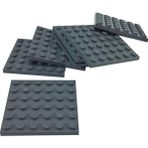 LEGO Orjinal Moc Custom Aksesuar Creator Plate 6 X 6 Düz Tuğla Koyu Gri