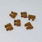 LEGO Orjinal Moc Plate Modified 1 X 2 Çift Yatay Clip Açık Kahverengi Düz Tuğla