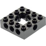 LEGO Orjinal Technic Moc Custom Brick 4 X 4 Pin Delikli Tuğla Siyah