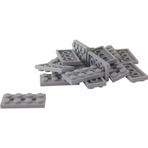 LEGO Orjinal Technic Moc Custom Plate 2 X 4 Ortası Pin Delikli Düz Tuğla Gri
