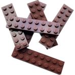 LEGO Parçalar - Reddish Brown Plate 2 x 8 ( 8 Adet)