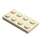 LEGO Parçalar ve Parçalar: Beyaz 2x4 Tabak x20