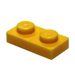 LEGO Parçalar ve Parçalar: Sarı (Parlak Sarı) 1x2 Tabak x100