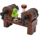 LEGO Parçalarından Yapılmış Modeller: Şişe ve Kadehli Şarap Fıçısı (Moc), Modüler Mini Yapılar, Mobilya, Özel Tasarım