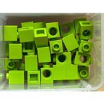 LEGO Technic Custom Aksesuar Technic Brick 1 X 1 Fıstık Yeşili Pin Delikli Tuğla