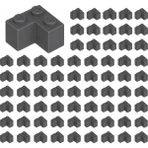 LEGO Yedek Parçalar: Brick: Duvar Parçası: 100 Adet 2x2 Köşe Koyu Gri 2357 - Parts: Brick: 100 Piece 2x2 Corner Dark Bluish Gray 2357