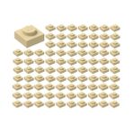 LEGO Yedek Parçalar: Plate: 100 Adet 1x1 Plate Parts Plaka Parçası Krem Tan 3024